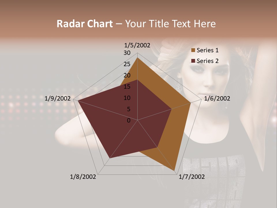 Performer Posing Young PowerPoint Template