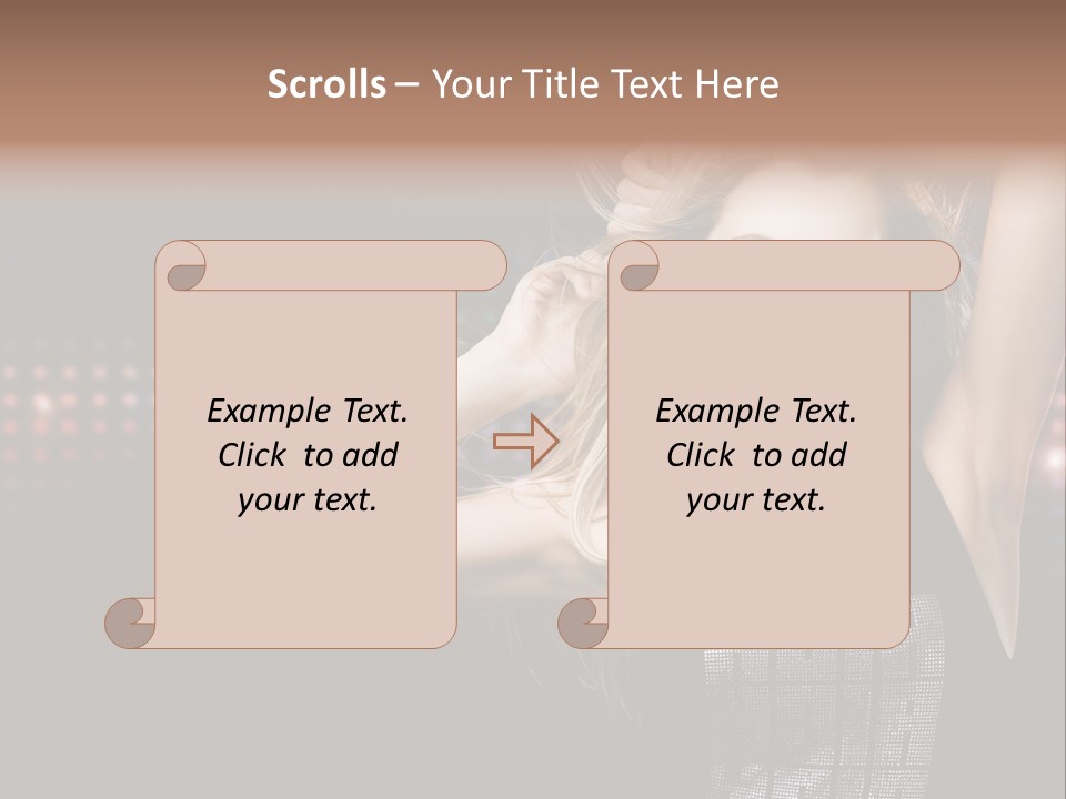 Performer Posing Young PowerPoint Template