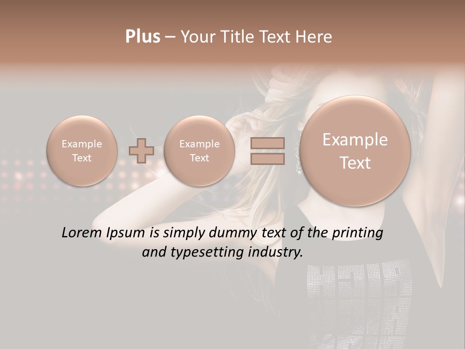 Performer Posing Young PowerPoint Template