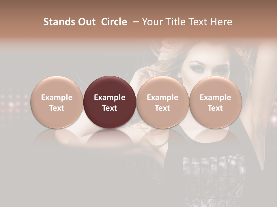 Performer Posing Young PowerPoint Template