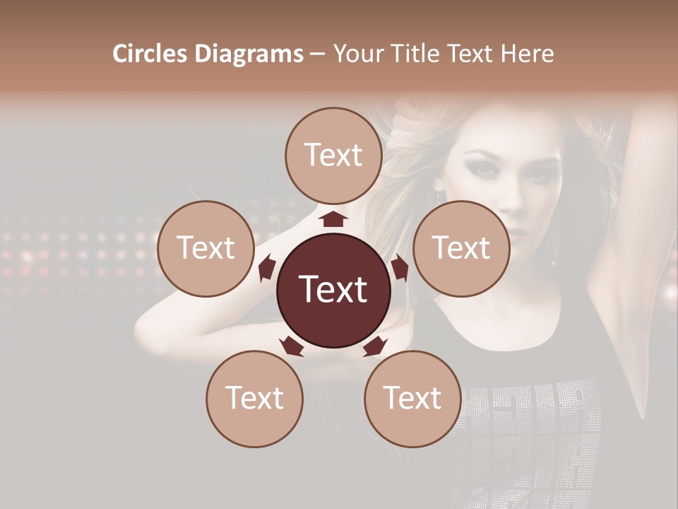 Performer Posing Young PowerPoint Template