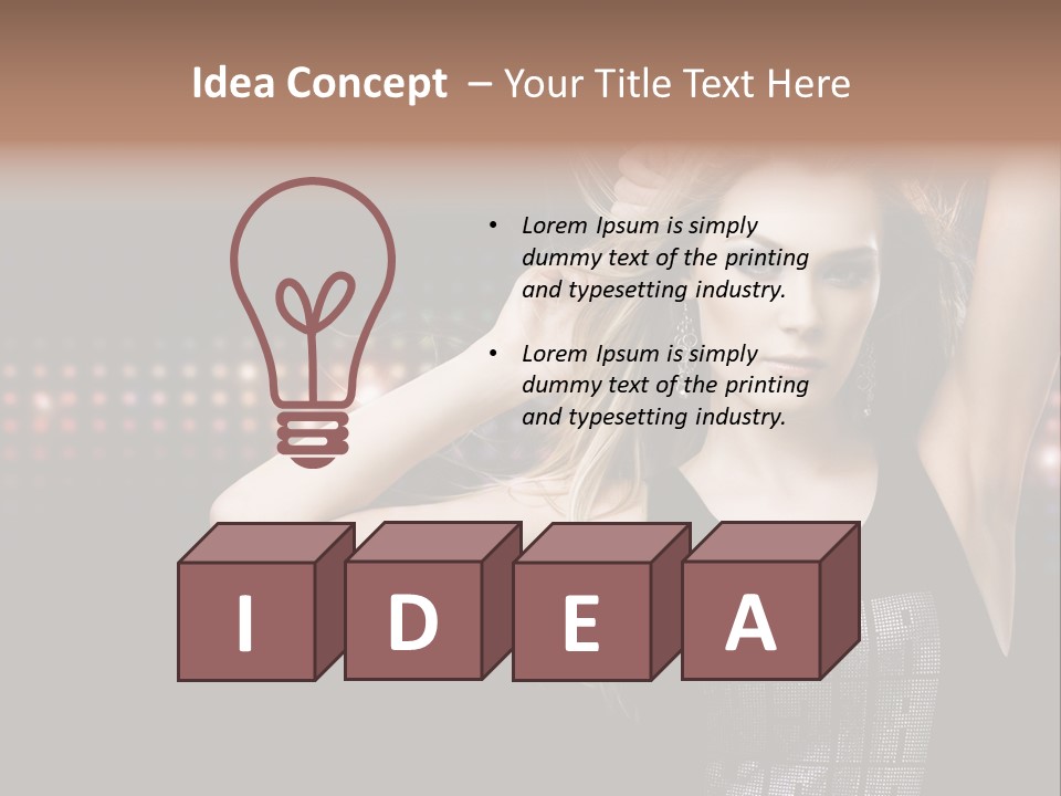 Performer Posing Young PowerPoint Template