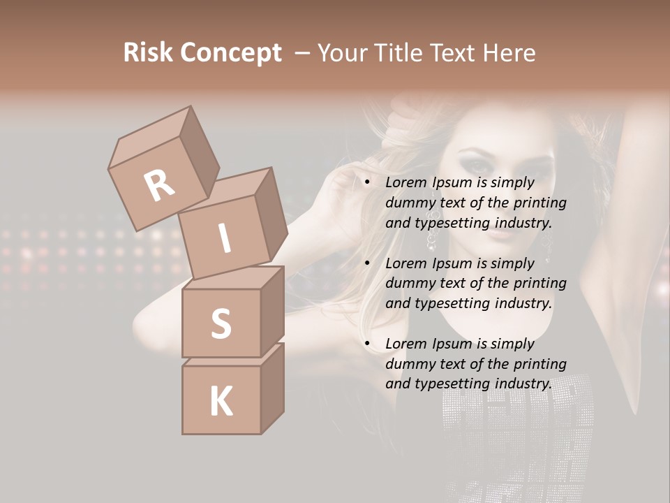 Performer Posing Young PowerPoint Template