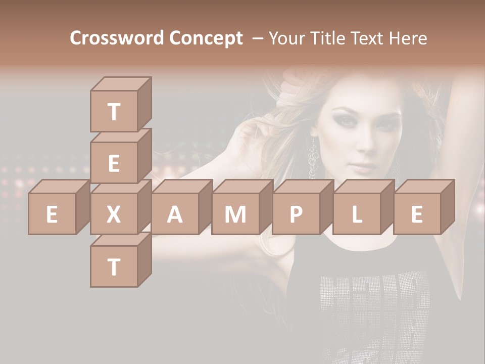 Performer Posing Young PowerPoint Template