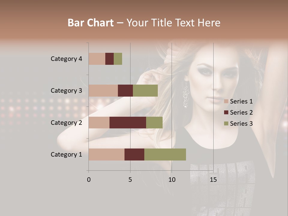 Performer Posing Young PowerPoint Template