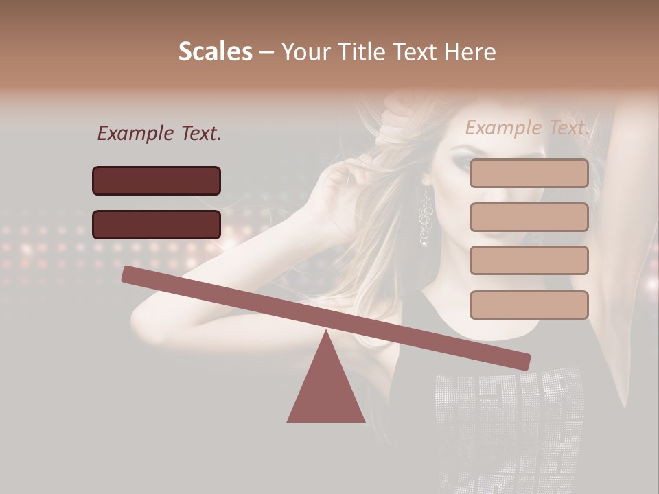 Performer Posing Young PowerPoint Template