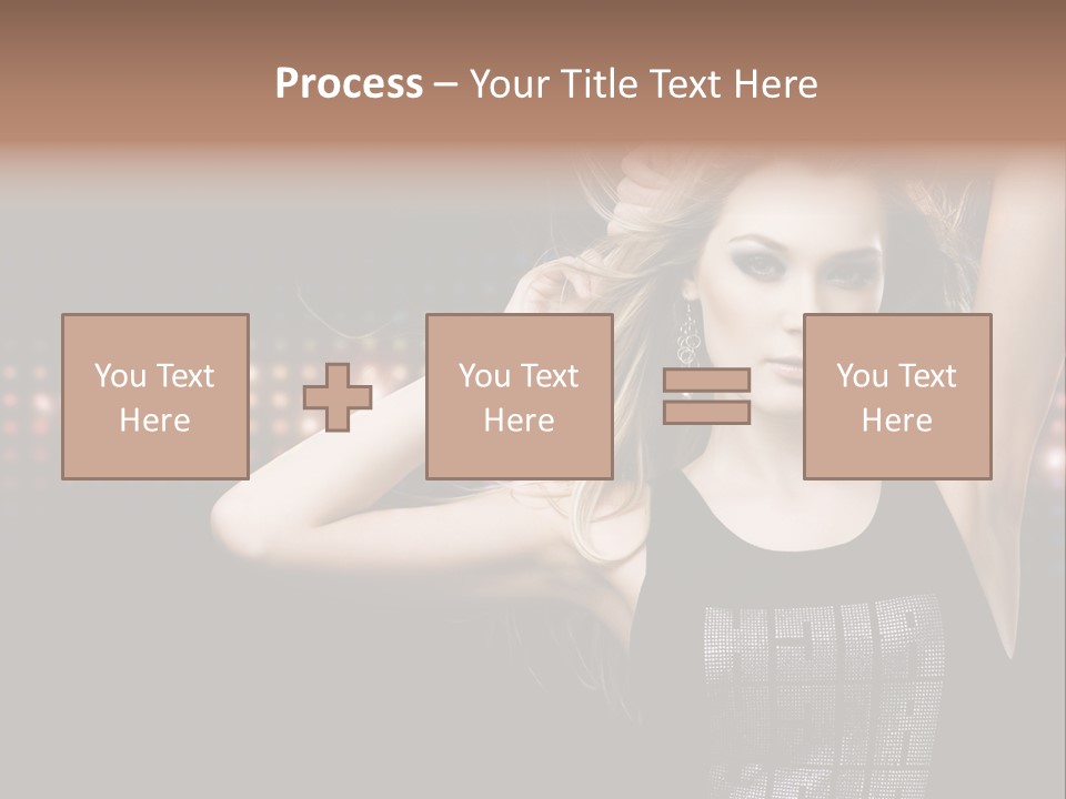 Performer Posing Young PowerPoint Template