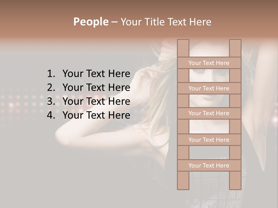 Performer Posing Young PowerPoint Template
