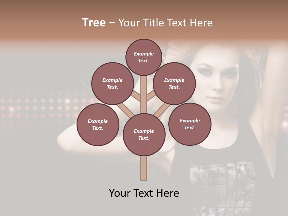 Performer Posing Young PowerPoint Template