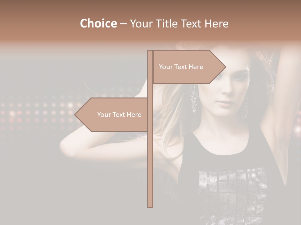 Performer Posing Young PowerPoint Template