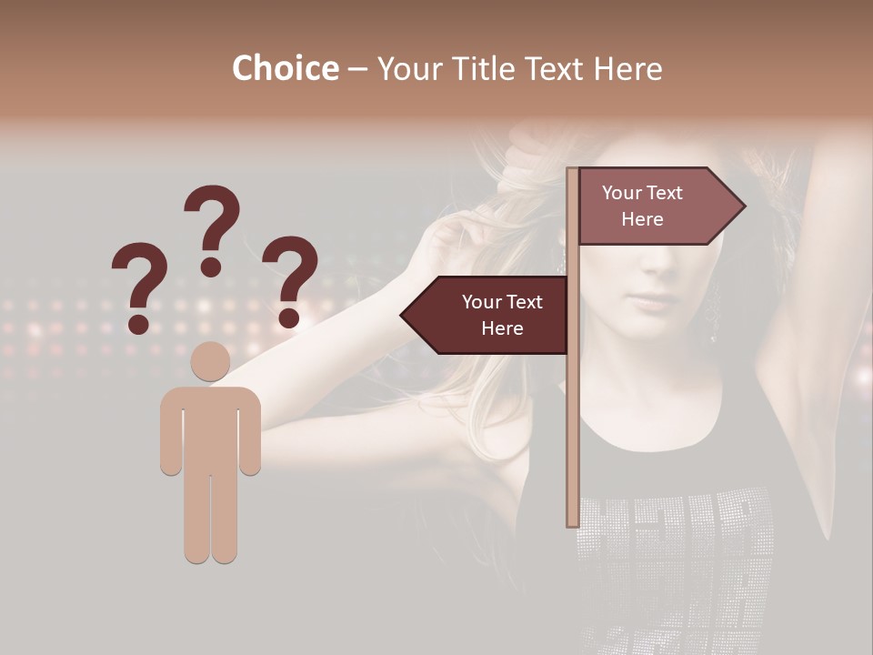 Performer Posing Young PowerPoint Template