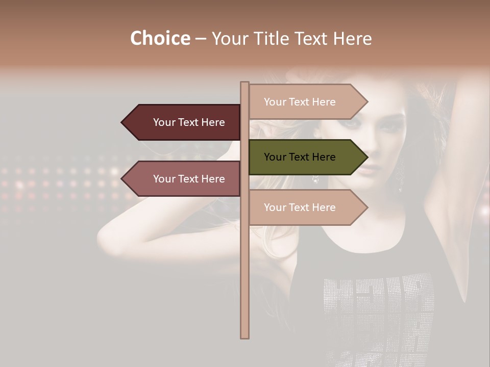 Performer Posing Young PowerPoint Template