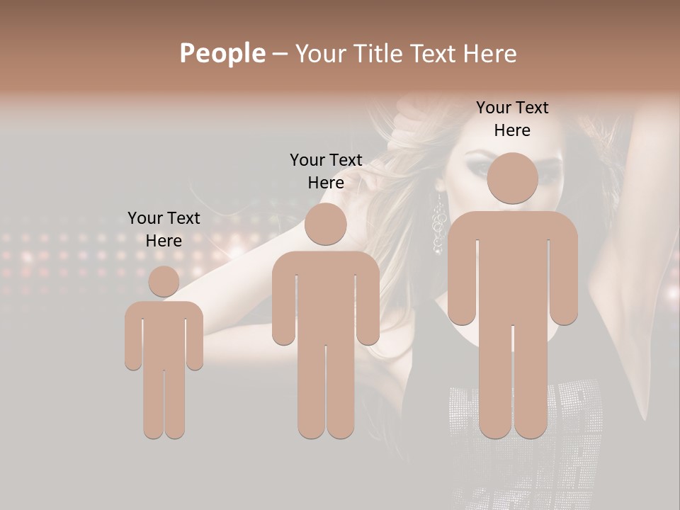 Performer Posing Young PowerPoint Template