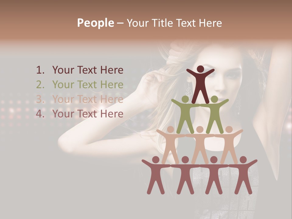 Performer Posing Young PowerPoint Template