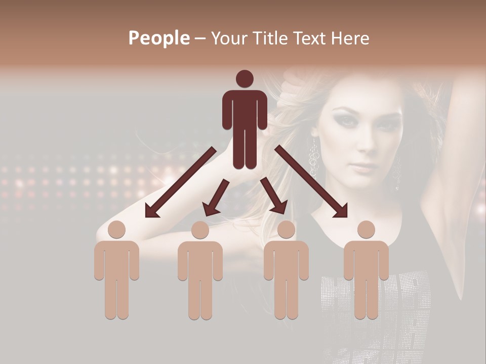 Performer Posing Young PowerPoint Template