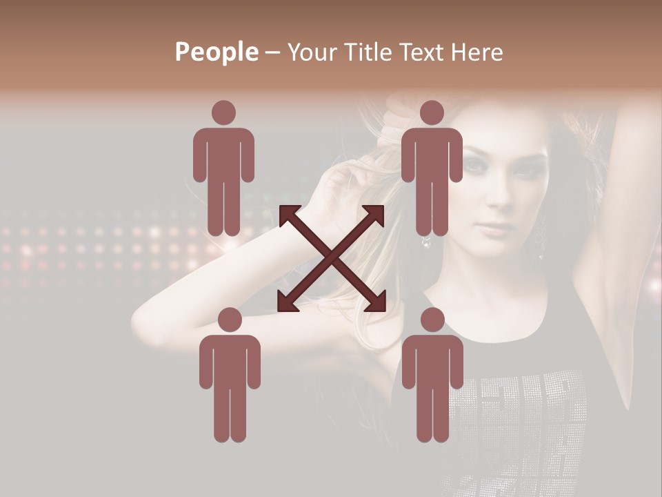 Performer Posing Young PowerPoint Template