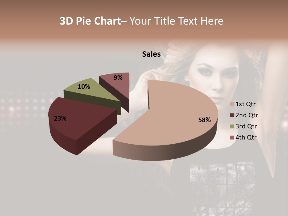 Performer Posing Young PowerPoint Template