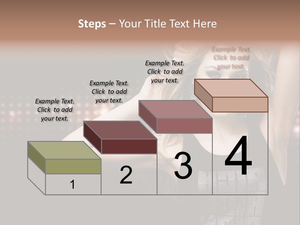 Performer Posing Young PowerPoint Template