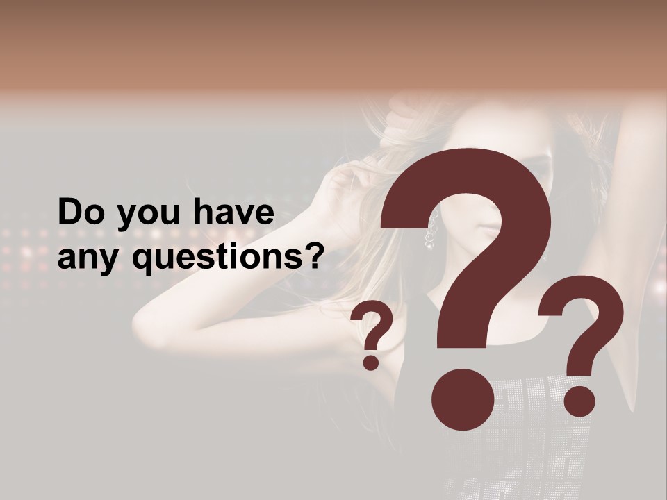 Performer Posing Young PowerPoint Template