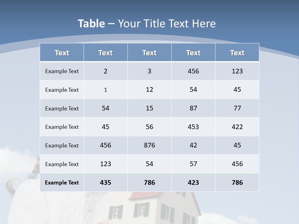 Planning Sky Home PowerPoint Template