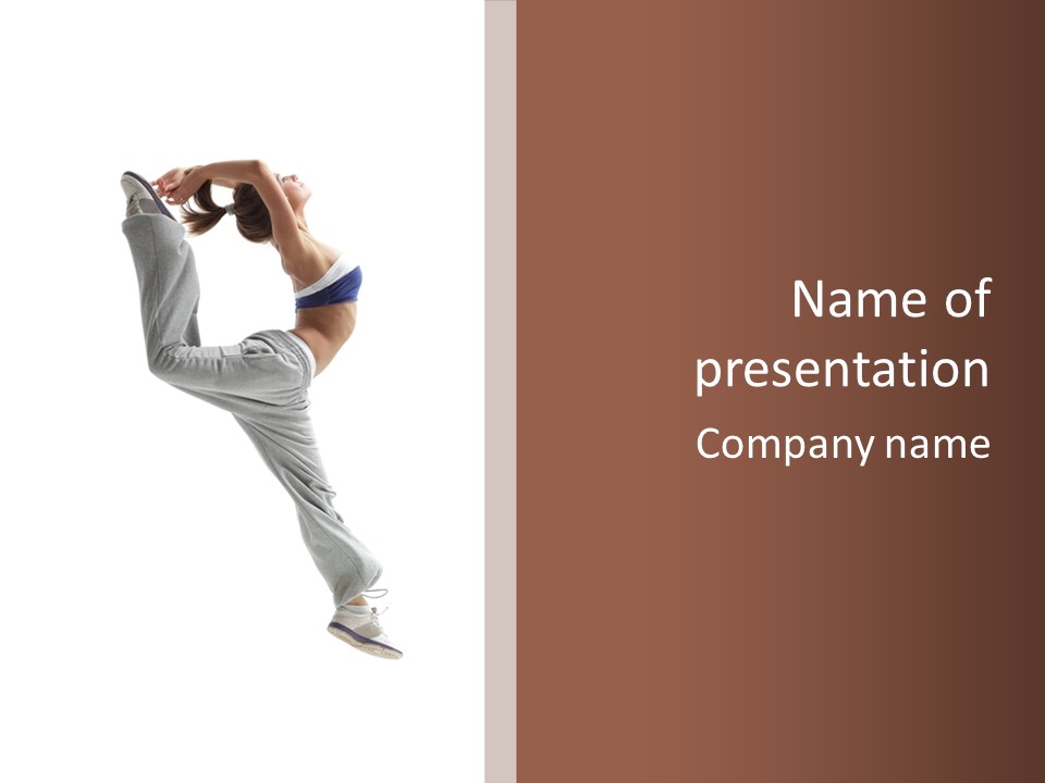 Action Woman Dancer PowerPoint Template