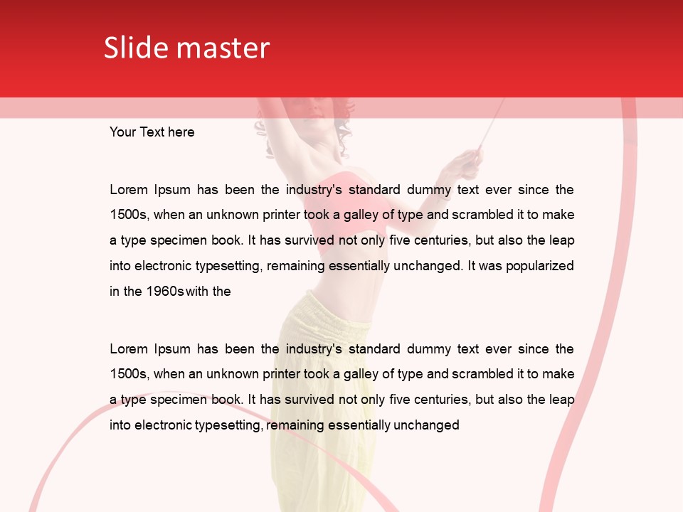 Performer Posing Young PowerPoint Template