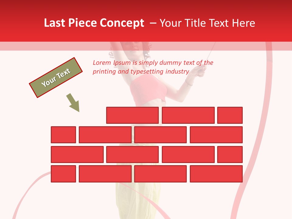 Performer Posing Young PowerPoint Template