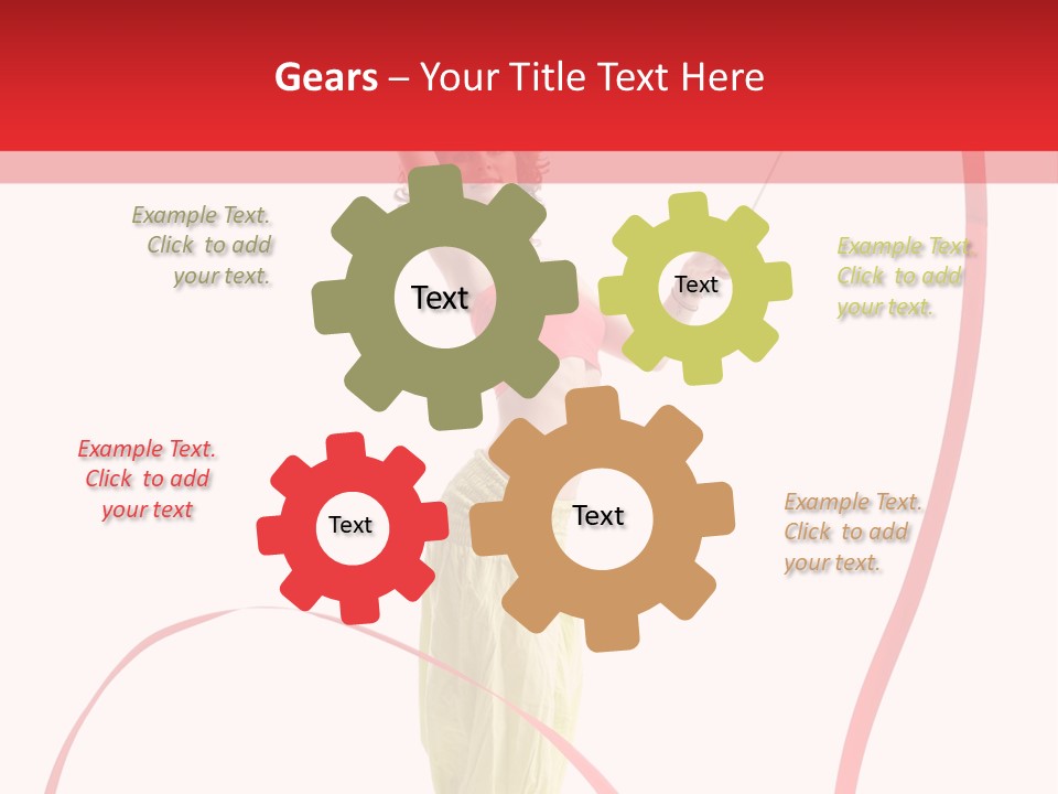 Performer Posing Young PowerPoint Template