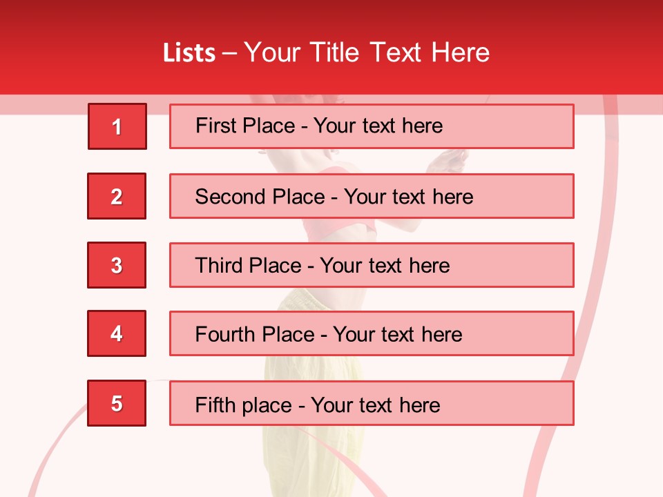 Performer Posing Young PowerPoint Template