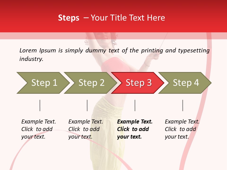 Performer Posing Young PowerPoint Template