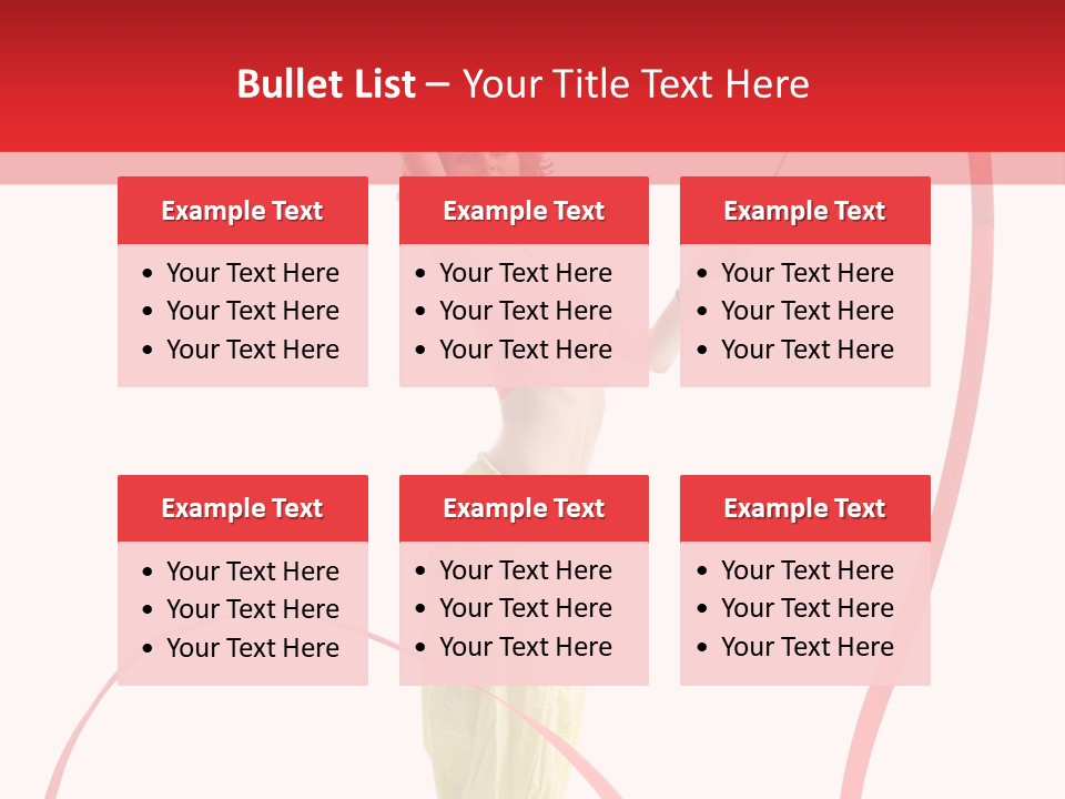 Performer Posing Young PowerPoint Template