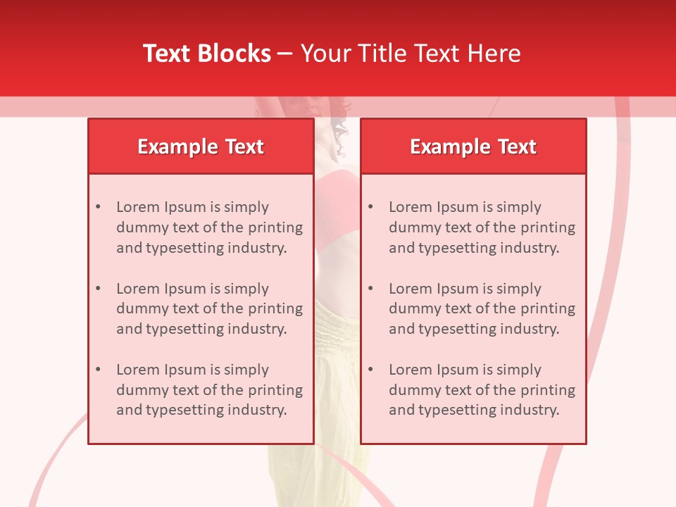 Performer Posing Young PowerPoint Template