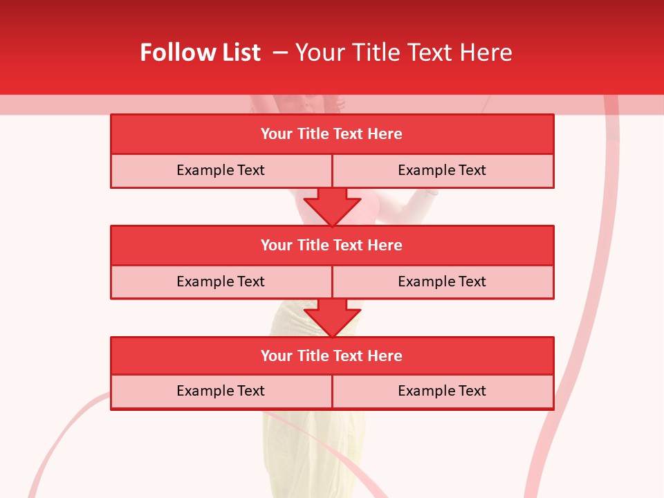 Performer Posing Young PowerPoint Template