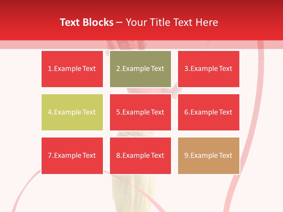 Performer Posing Young PowerPoint Template