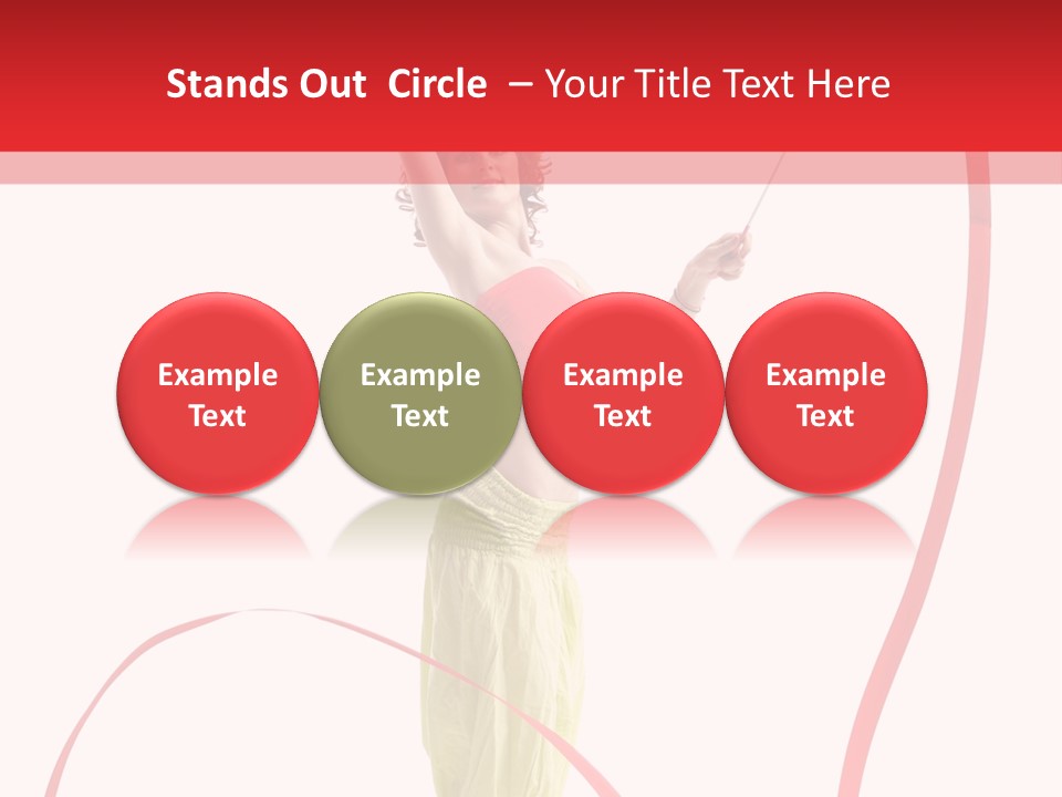 Performer Posing Young PowerPoint Template