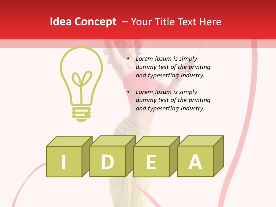 Performer Posing Young PowerPoint Template