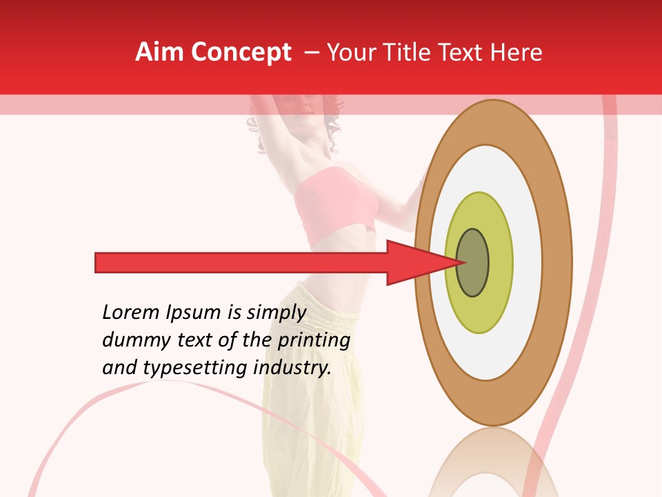 Performer Posing Young PowerPoint Template