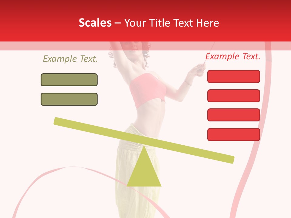 Performer Posing Young PowerPoint Template