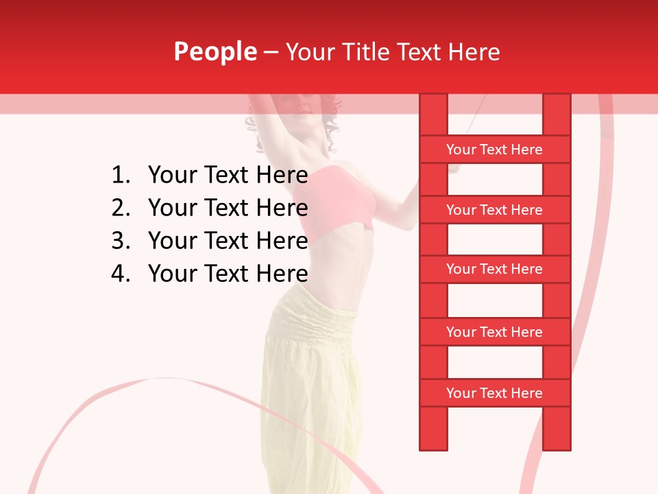 Performer Posing Young PowerPoint Template