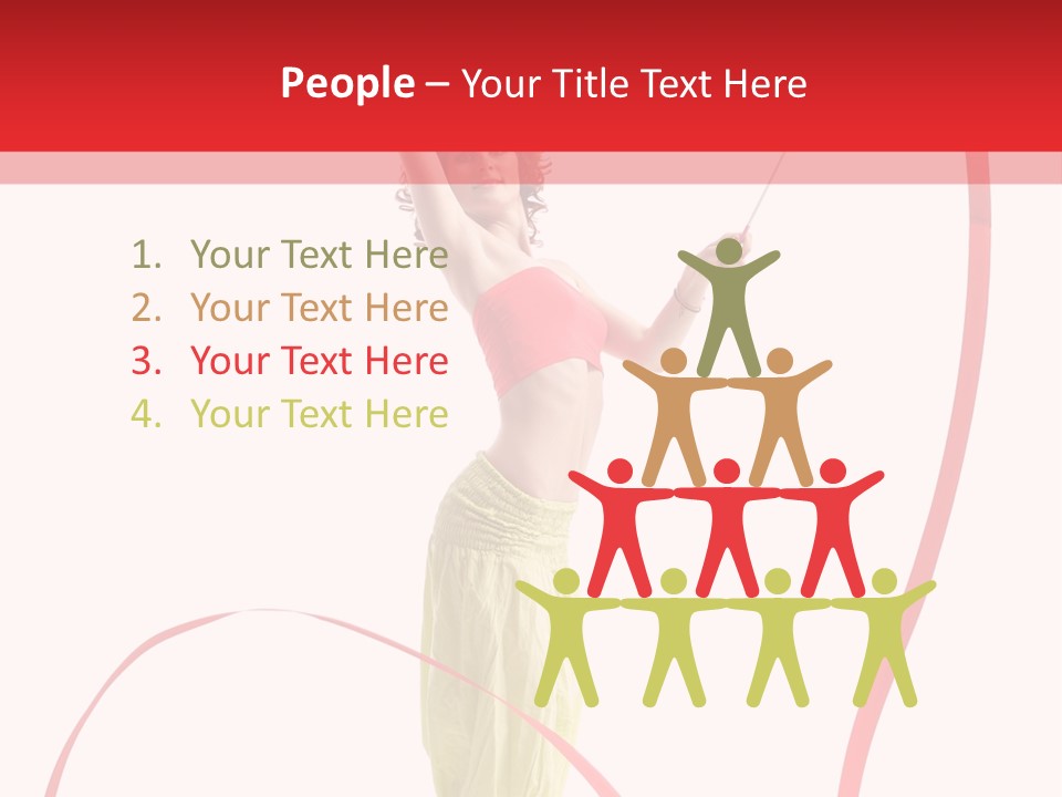 Performer Posing Young PowerPoint Template