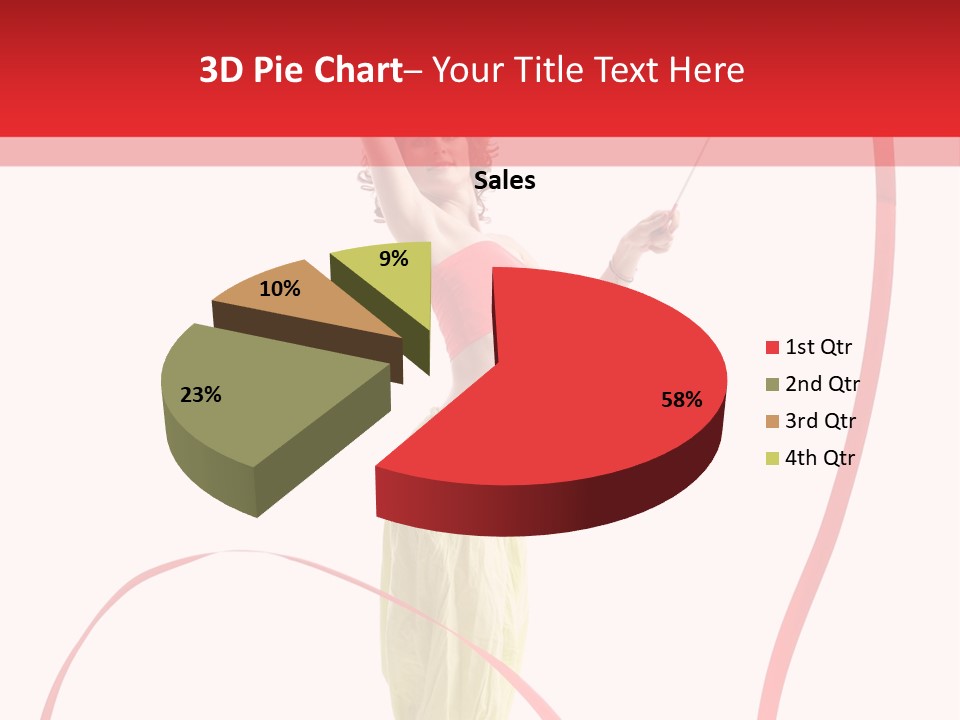 Performer Posing Young PowerPoint Template