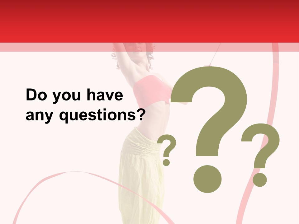 Performer Posing Young PowerPoint Template