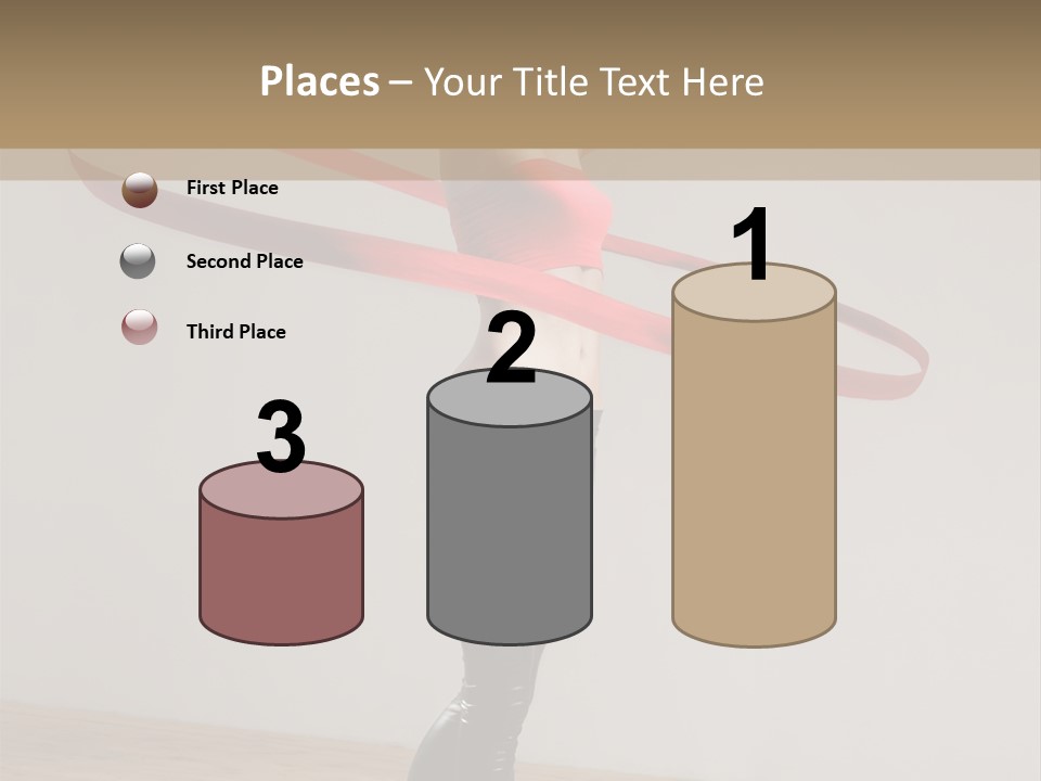 Aerobics Posing Lady PowerPoint Template