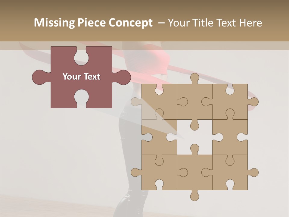 Aerobics Posing Lady PowerPoint Template