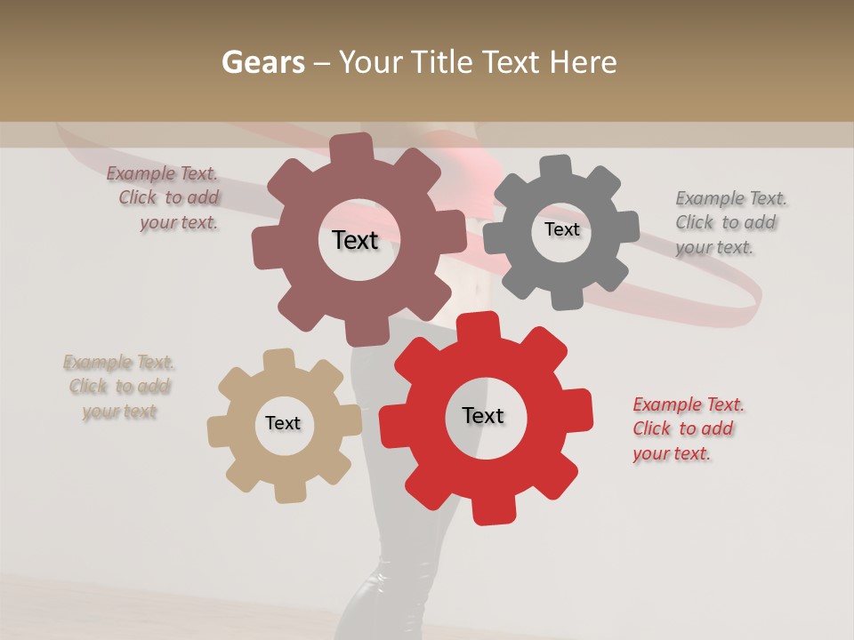 Aerobics Posing Lady PowerPoint Template