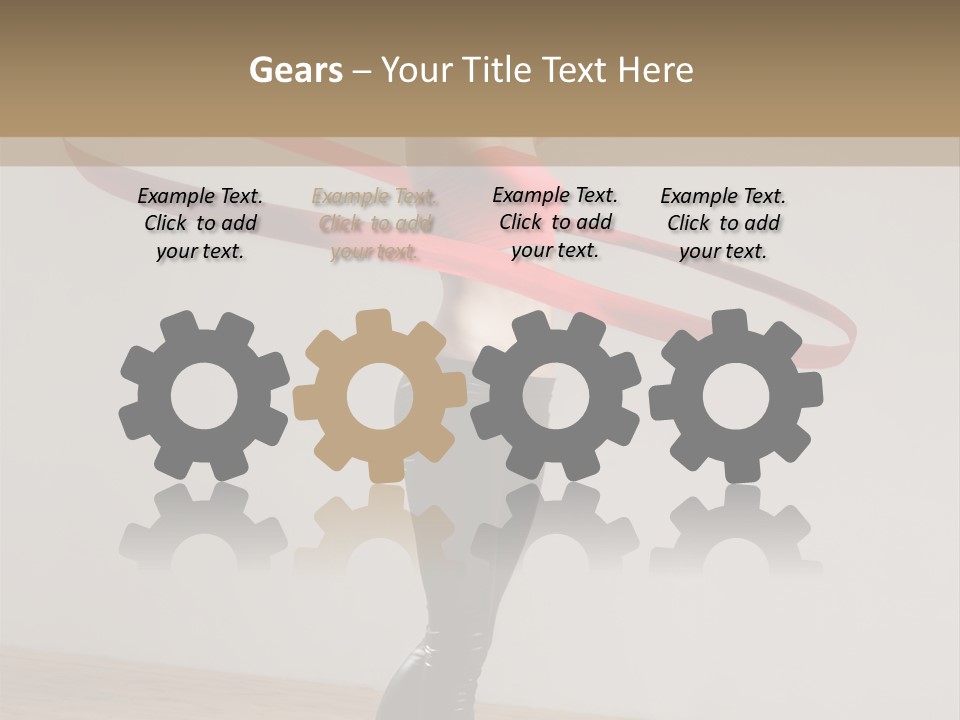 Aerobics Posing Lady PowerPoint Template