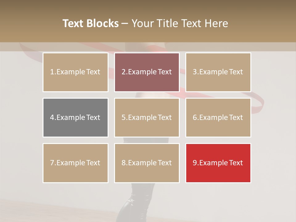 Aerobics Posing Lady PowerPoint Template