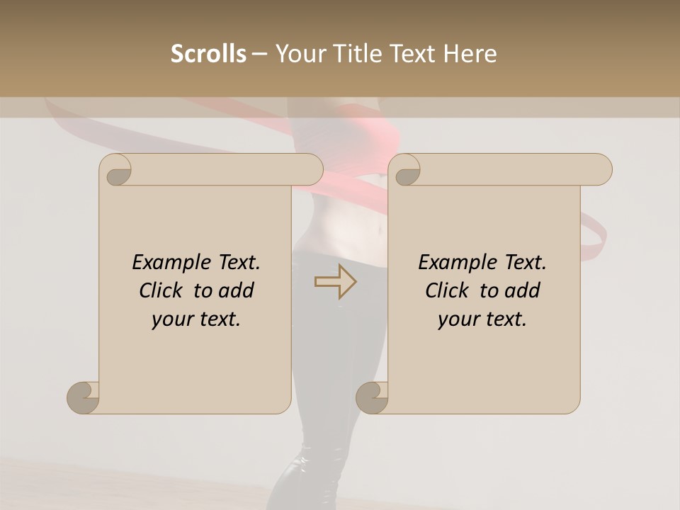 Aerobics Posing Lady PowerPoint Template