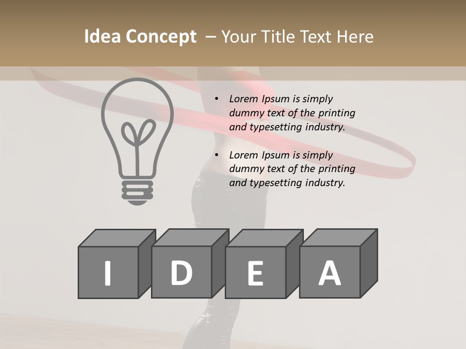 Aerobics Posing Lady PowerPoint Template