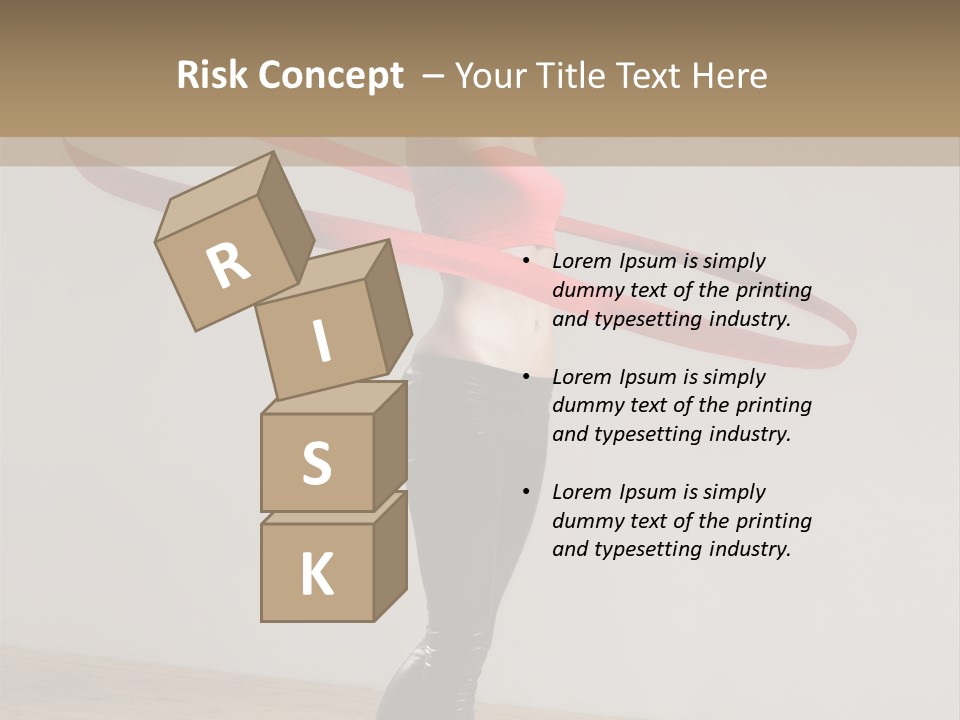 Aerobics Posing Lady PowerPoint Template